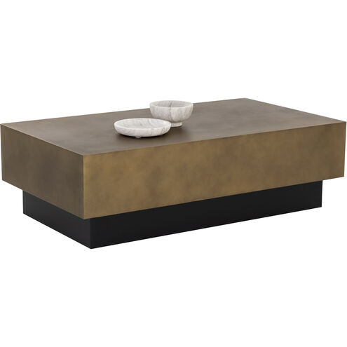 Blakely 50 X 28 inch Antique Brass Coffee Table